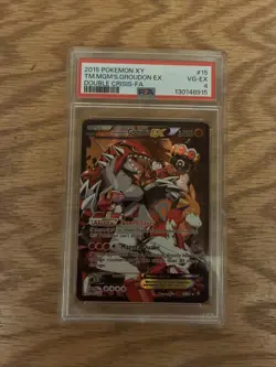 Pokemon Groudon EX Team Magma's Double Crisis Holo Card PSA 4 EX-VG 2015 - Image 1