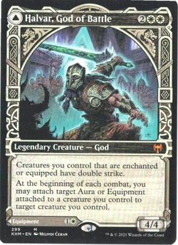Magic the Gathering Halvar, God of Battle Card; (Showcase) Kaldheim; NM - Image 1