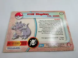 Topps Pokemon TCG Rhydon #112 TV Animation Edition Card Heavy Play - Image 5