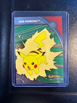 Pokemon - Topps Blue Logo - TV Animation Edition - Pikachu Holographic Card HV6 - Image 1