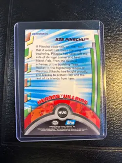 Pokemon - Topps Blue Logo - TV Animation Edition - Pikachu Holographic Card HV6 - Image 2