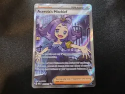 Acerola's Mischief 165/132 Mega Evolution Full Art Ultra Rare Pokemon Card NM - Image 1