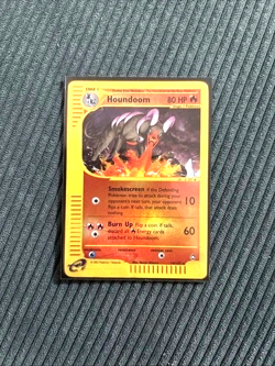 Pokemon TCG Houndoom Reverse Holo Card 14/147 Aquapolis DAMAGED - Image 1