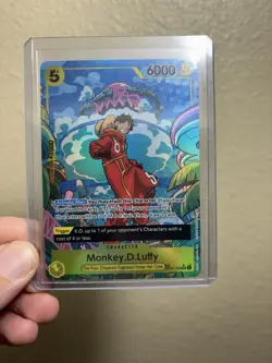 One Piece Monkey D Luffy OP07-109 Treasure Trading Card Super Rare SR - Image 1