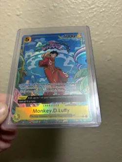 One Piece Monkey D Luffy OP07-109 Treasure Trading Card Super Rare SR - Image 3