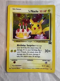 Pokemon Pikachu TCG Celebrations Birthday Promo Holo Card #24 read description. - Image 1