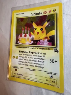 Pokemon Pikachu TCG Celebrations Birthday Promo Holo Card #24 read description. - Image 2