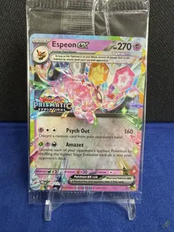 Pokemon TCG Espeon EX Prismatic Evolutions Promo Card 034/131 Stamped Sealed - Image 1