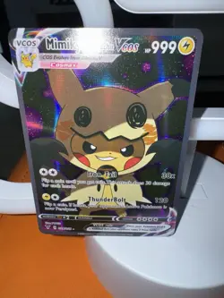 Mimikyu Pikachu VCOS Holo Non-TCG Fan Art 029/055 Pokemon Card - Image 1