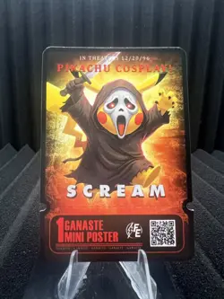Scream (Pikachu) - Movie Ticket Card - Electric Pikachu Cosplay - Pokemon - Image 1