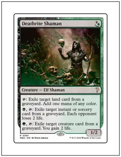1x Deathrite Shaman, White Border, Mystery Booster 2, Magic MTG NM - Image 1