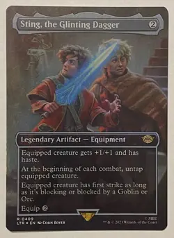 Sting, the Glinting Dagger Borderless Foil - Lord of the Rings LOTR MTG - Image 1