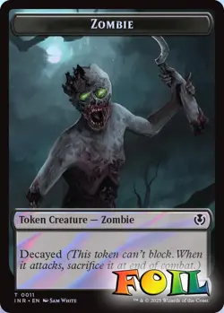 Zombie 0011 / Zombie 0012 Double-Sided Token 11 / 12 MTG INR NP Foil - Image 1