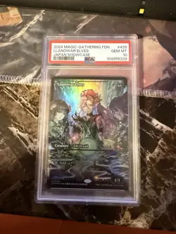 Llanowar Elves (Showcase) Foundations Foil PSA 10 Anime Art - Image 1