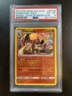 PSA 8 Charizard Sun & Moon Team Up Limited Pre-Release - Pokemon TCG - Image 1