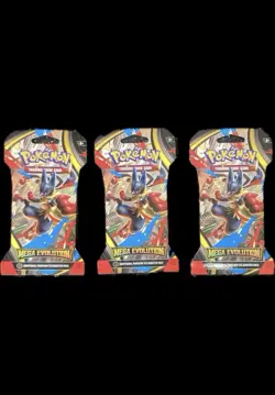 Pokemon Mega Evolution TCG Booster Pack Lot Of 3 Sealed⚡ - Image 1