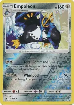 Pokemon Forbidden Light Empoleon Rare Reverse Holo 81/131 - Image 1