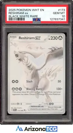 Pokemon 2025 Reshiram ex 173/086 Black White Rare White Flare GEM MINT PSA 10 - Image 1