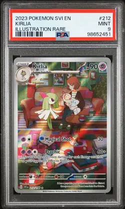 2023 POKEMON SVI EN-SCARLET & VIOLET ILLUSTRATION RARE #212 KIRLIA PSA 9 - Image 1