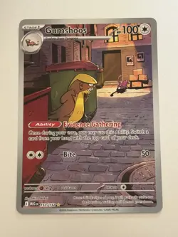 2025 Pokemon GUMSHOOS Illustration Rare 153/132 Mega Evolution Holo Near Mint - Image 1