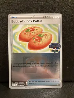 Pokemon Buddy Buddy Poffin 144/162 Temporal Forces NAIC 2025 North America Promo - Image 1