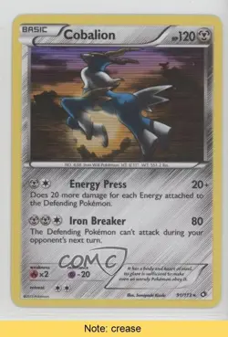 Cobalion Holo Pokemon Black & White Legendary Treasures #91 READ 2f4 - Image 1