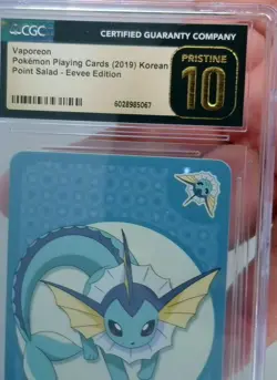 Vaporeon Point Salad - Eevee Edition Korean Pokemon Playing Card CGC PRISTINE 10 - Image 2