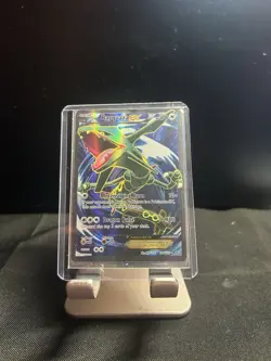 Pokemon Rayquaza EX Ultra Rare Full Art Holo Card Roaring Skies 104/108 LP - Image 2