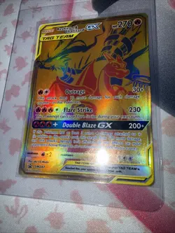 Pokemon TCG Reshiram Charizard GX Sun & Moon SM247 Holo Promo Card - Image 2