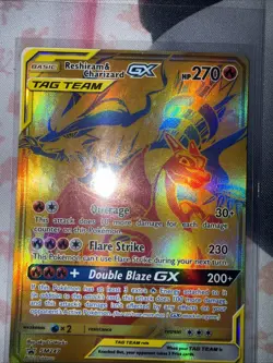 Pokemon TCG Reshiram Charizard GX Sun & Moon SM247 Holo Promo Card - Image 3