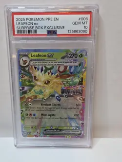 Pokemon Cards Leafeon ex 006/131 Prismatic Evolutions STAMPED - PSA 10 GEM MINT - Image 1