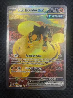 Iron Boulder ex 207/162 SV05: Temporal Forces Full Art Holo Pokemon Trading Card - Image 1