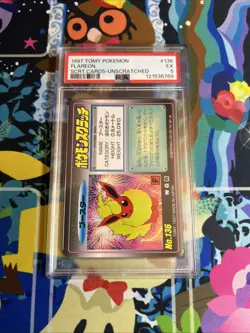 Pokemon 1997 Tomy Scratch Card Flareon PSA 5 - Image 1