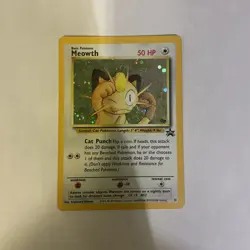 MEOWTH Pokemon PROMO Holo Card #10 BLACK STAR GAME BOY GB Stamped TCG - Image 1