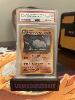 Dark Donphan #232 Neo 4 Destiny Holo Rare Vintage Japanese Pokemon Card PSA 10 - Image 1