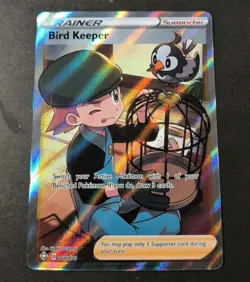 Pokemon Shining Fates Bird Keeper Full Art Holo Trainer Card 066/072 NM - Image 1