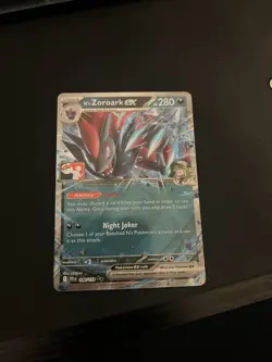 N's Zoroark Ex Pokemon Prize Pack Series 7 Promo Pokemon Card NM Stamp - Image 1