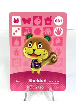 Sheldon #031 - Animal Crossing - Series 1 - Amiibo Card - Authentic - Unscanned - Image 1