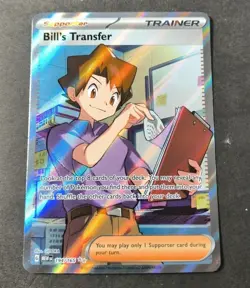 Pokemon 151 Bill's Transfer Full Art Holo Trainer Card 194/165 NM - Image 1