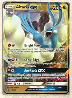 Pokemon Altaria GX 41/70 - Dragon Majesty Holo Ultra Rare Card - TCG - Image 1