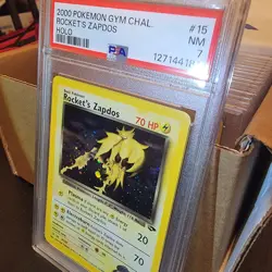 Rocket's Zapdos 15/132 Gym Challenge extra Holo PSA 7 - vintage pokemon card - Image 2