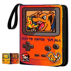 Card Binder Pokemon Cards Binder Holder Fits 400 Cards w/ 50 Removable Sleeves - Image 1