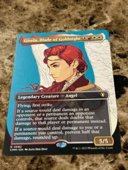 GISELA, BLADE OF GOLDNIGHT Magic the Gathering MTG Commander Masters Borderless - Image 1