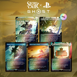 🔥 MTG Secret Lair Playstation PRESALE Ghost of Tsushima RAINBOW FOIL 🔥 - Image 1