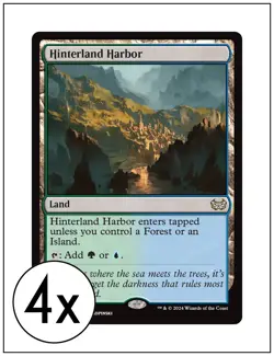 4x Hinterland Harbor, Duskmourn Commander, Magic MTG NM - Image 1