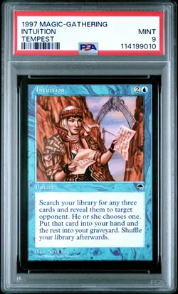 1997 MTG TEMPEST INTUITION PSA 9 - Image 1
