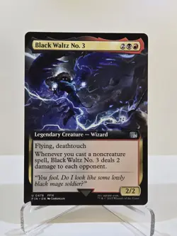 MTG Black Waltz No. 3 (Extended Art) Final Fantasy Regular Magic The Gathering - Image 1