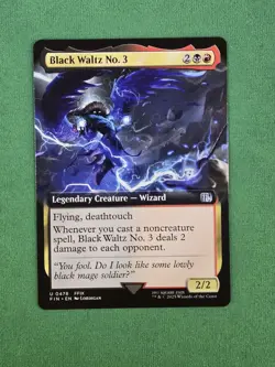 MTG Black Waltz No. 3 (Extended Art) Final Fantasy Regular Magic The Gathering - Image 3