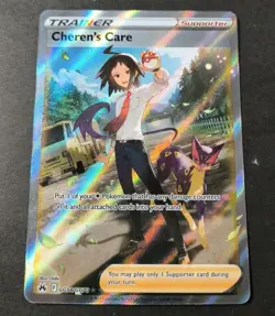 Pokemon Crown Zenith Cheren's Care Full Art Holo Trainer Card GG58/GG70 NM - Image 1