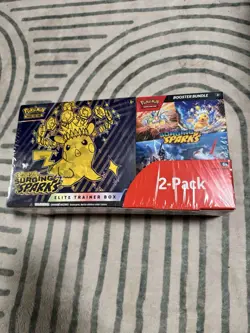 Pokemon Surging Sparks Elite Trainer Box ETB Booster Bundle Costco 2 Pack SEALED - Image 1